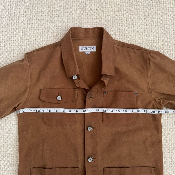 Gustin Men's Brown Waxes Trucker Jacket Size Medium - Picture 9 of 15